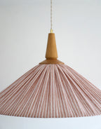 Suspension ELEONORE 60 cm, lin et coton rayé terra