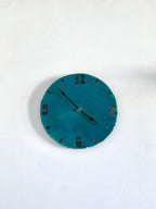 Horloge murale en céramique raku