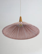 Suspension ELEONORE 60 cm, lin et coton rayé terra