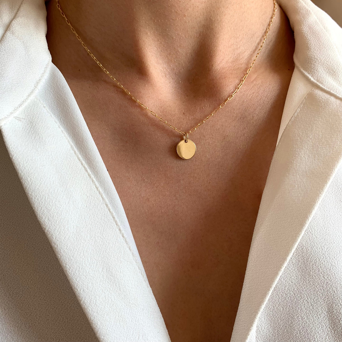 Collier fin Médaille