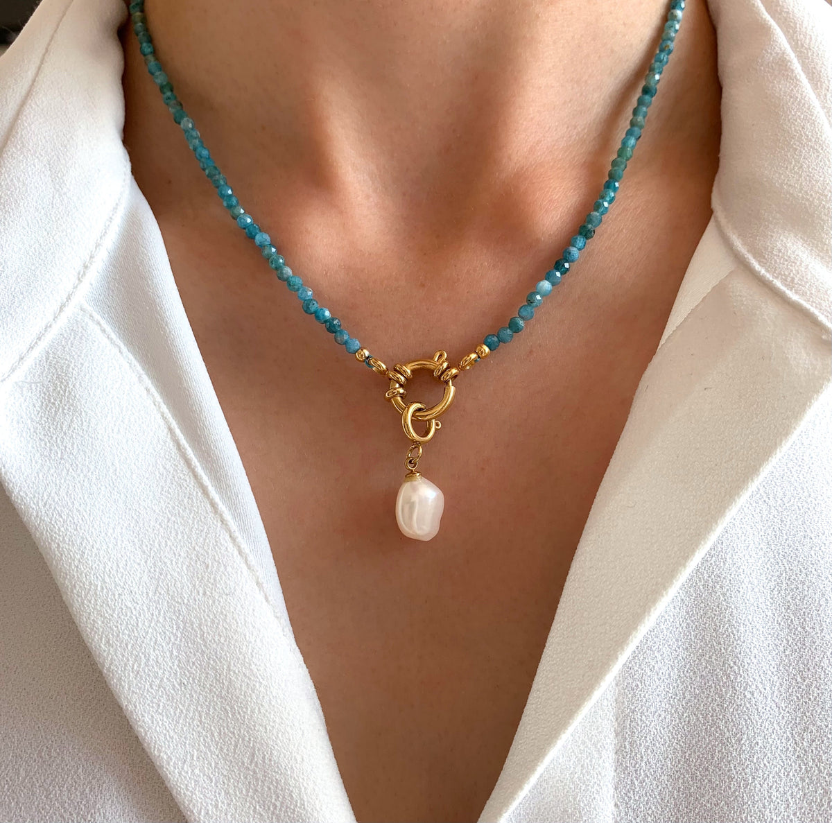 Collier Préhnite