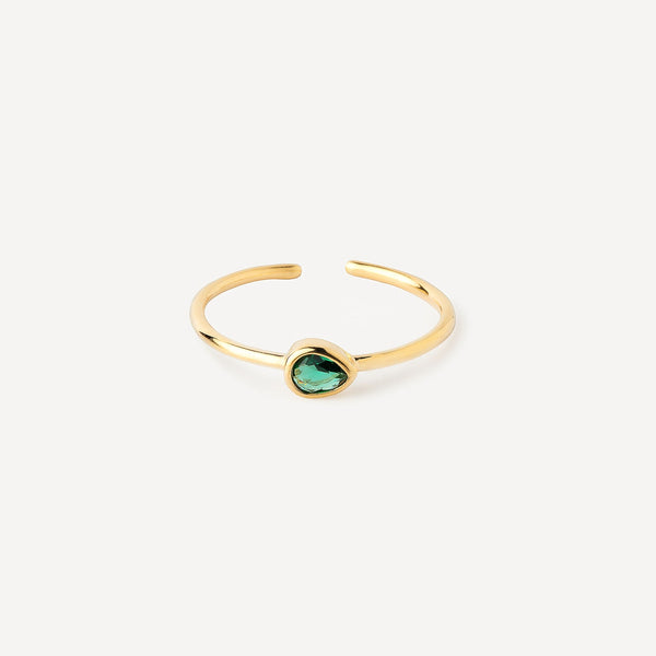 Bague Goutte Verte