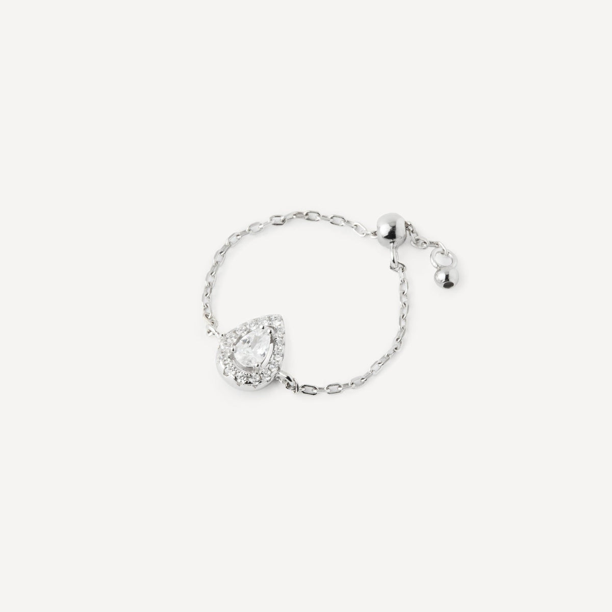 Bague chaine Goutte