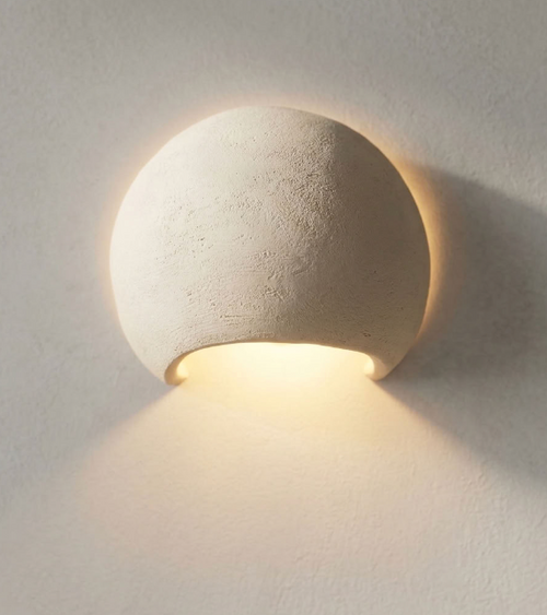 Half-globe wall lamp