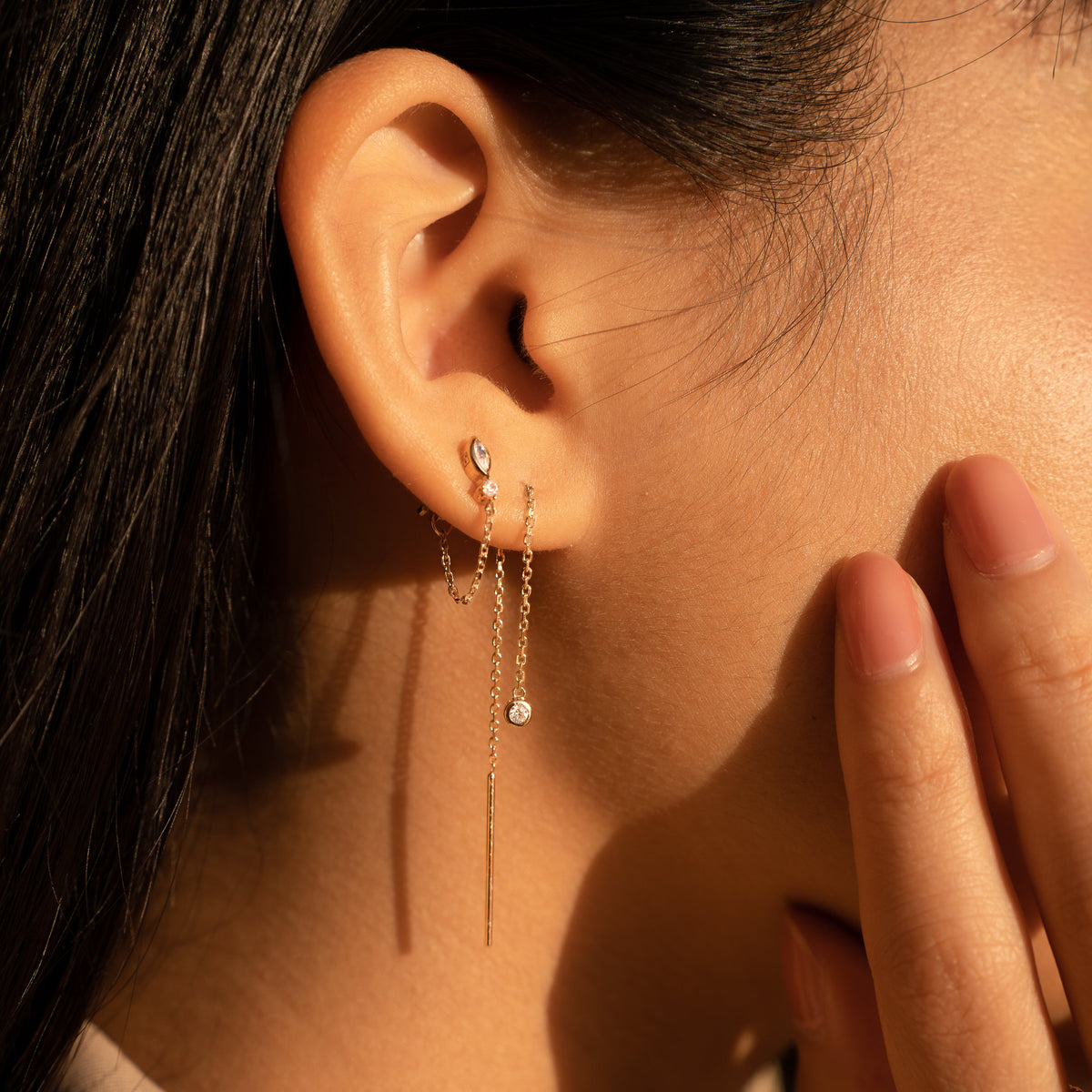 Boucles d'oreilles Chaine éclat