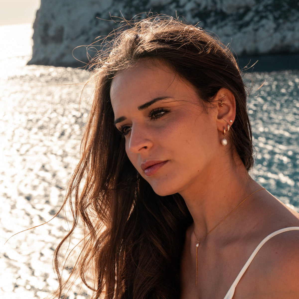 Collier en Y Perle
