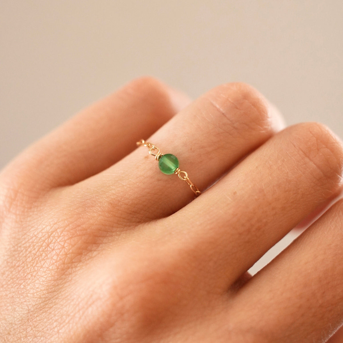 Bague Chaine Agate