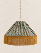 Bella “Bohemian Flora” pendant lamp: boho-chic fringed light fixture, made in France