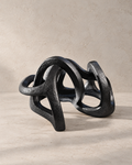 Sculpture abstraite contemporaine en argile Chemins