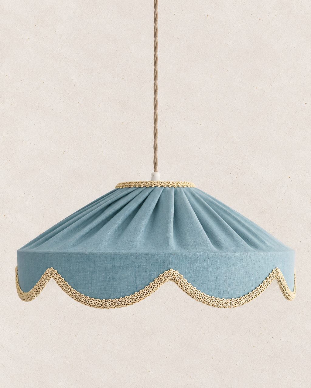 Cosette solid floral pendant light "mineral blue"