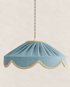 Cosette solid floral pendant light "mineral blue"