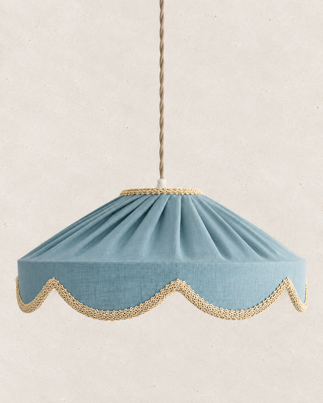 Cosette solid floral pendant light "mineral blue"