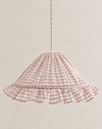 Suspension conique avec volant Emilia "petits carreaux rose"