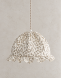 Margaret "twigs" print rounded dome pendant light with ruffles