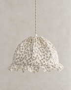 Margaret "twigs" print rounded dome pendant light with ruffles