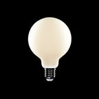 Ampoule LED G95 effet porcelaine, globe opale diffusant, base à vis