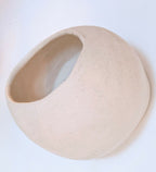 Applique bulle à fond plat beige avec ouverture ovale pour mur ou plafond