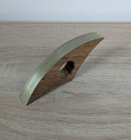 Bague de lecture cintrée en bois, marqueterie de paille kaki clair