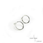 Hammered sterling silver wire earrings