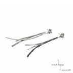 Sterling silver drop earrings with tassel