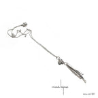 Collier discret et subtil en argent massif, Pendentif avec pampilles