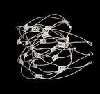 Collier en fil blanc avec perles tressées, plusieurs rangs