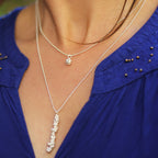 Collier bulle minimaliste en argent massif