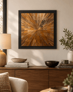 Convergence - tableau en marqueterie de paille