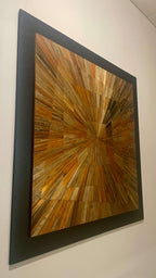 Convergence - tableau en marqueterie de paille