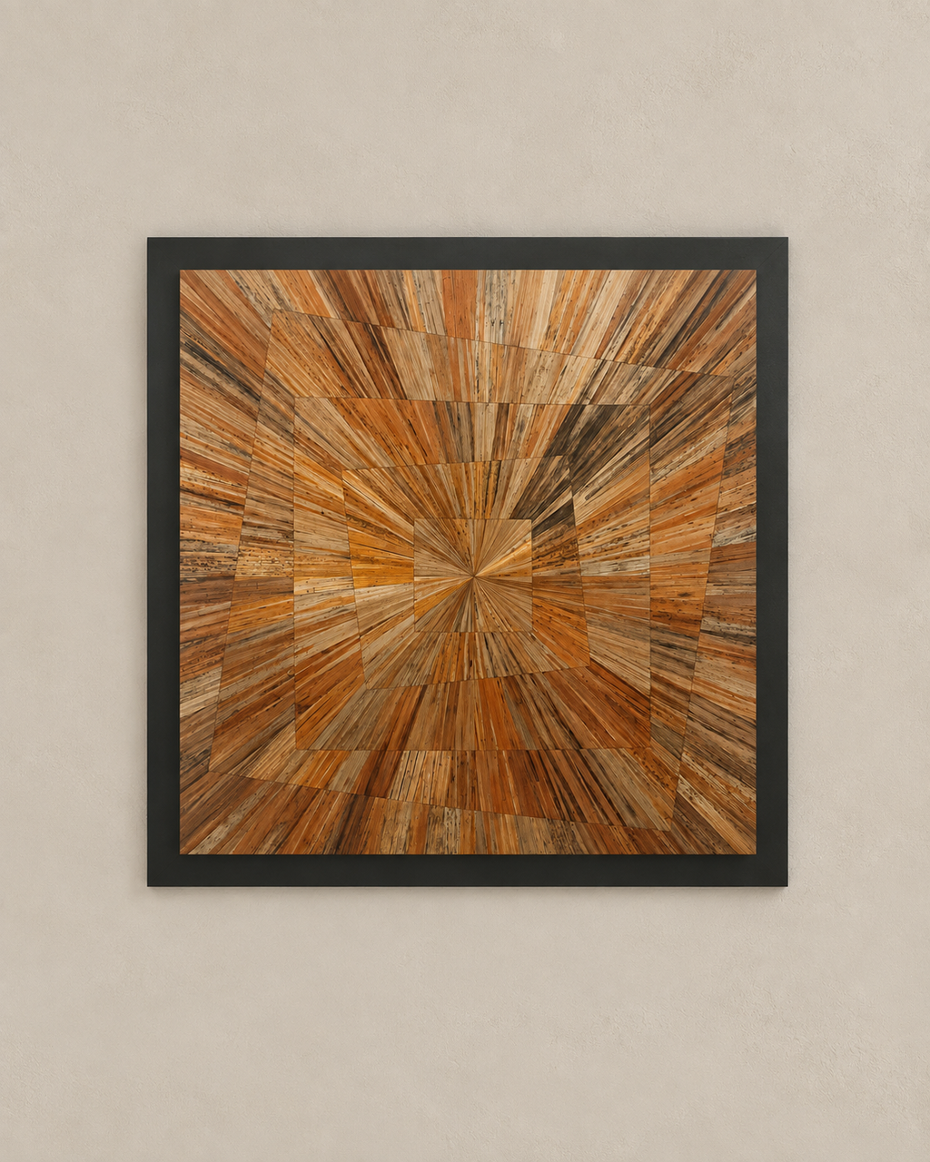 Convergence - straw marquetry panel