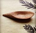 Cuillère à cosmétiques en bois marron, forme ovale pointue