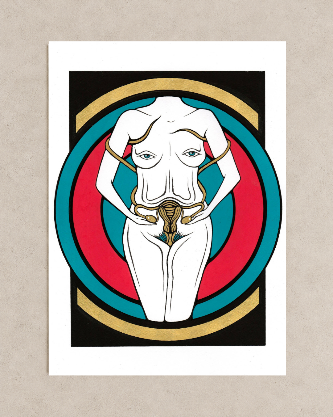 Illustration Gardienne de mon corps de Diane Painson en décoration murale