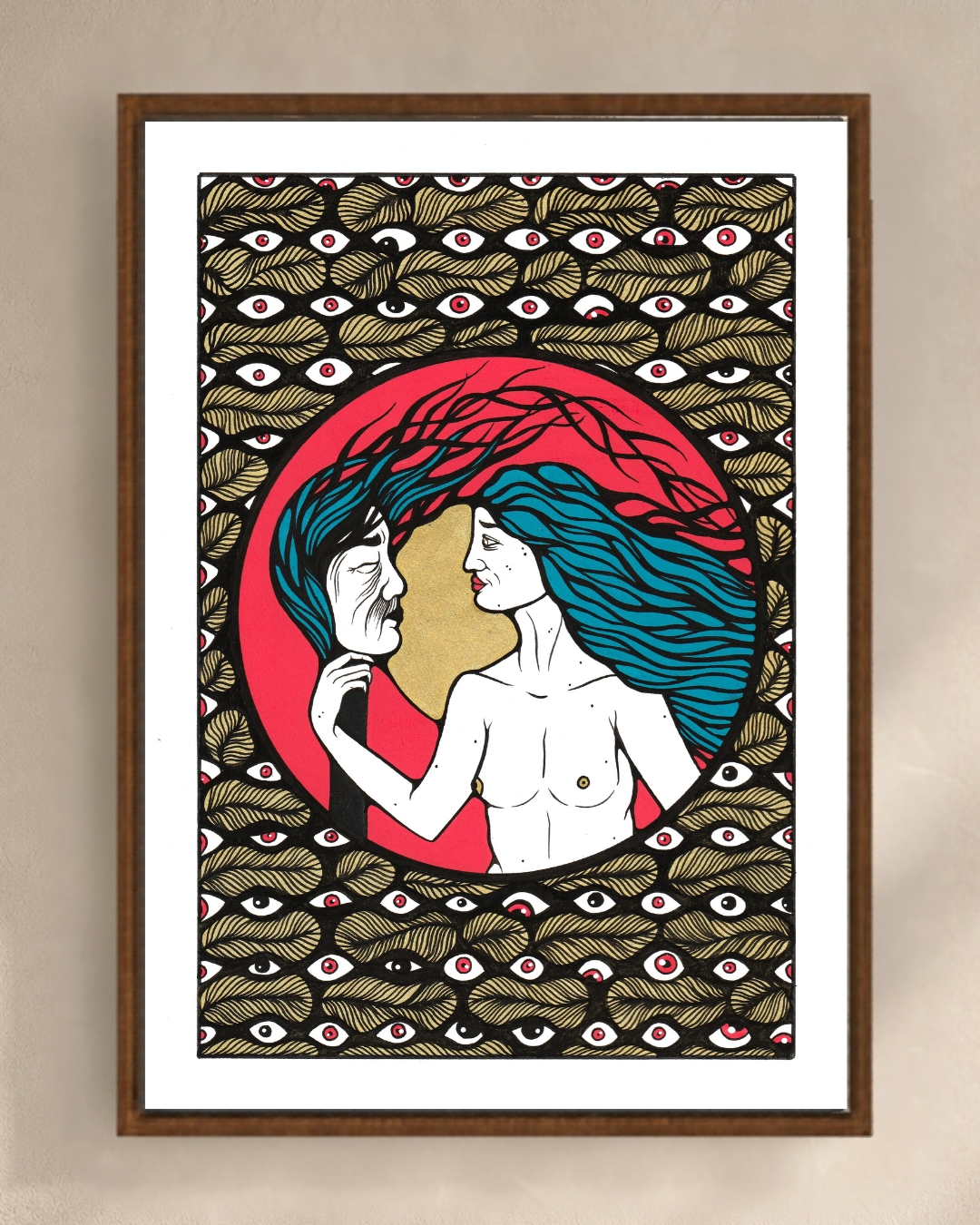 Illustration History of love de Diane Painson, mise en scène murale