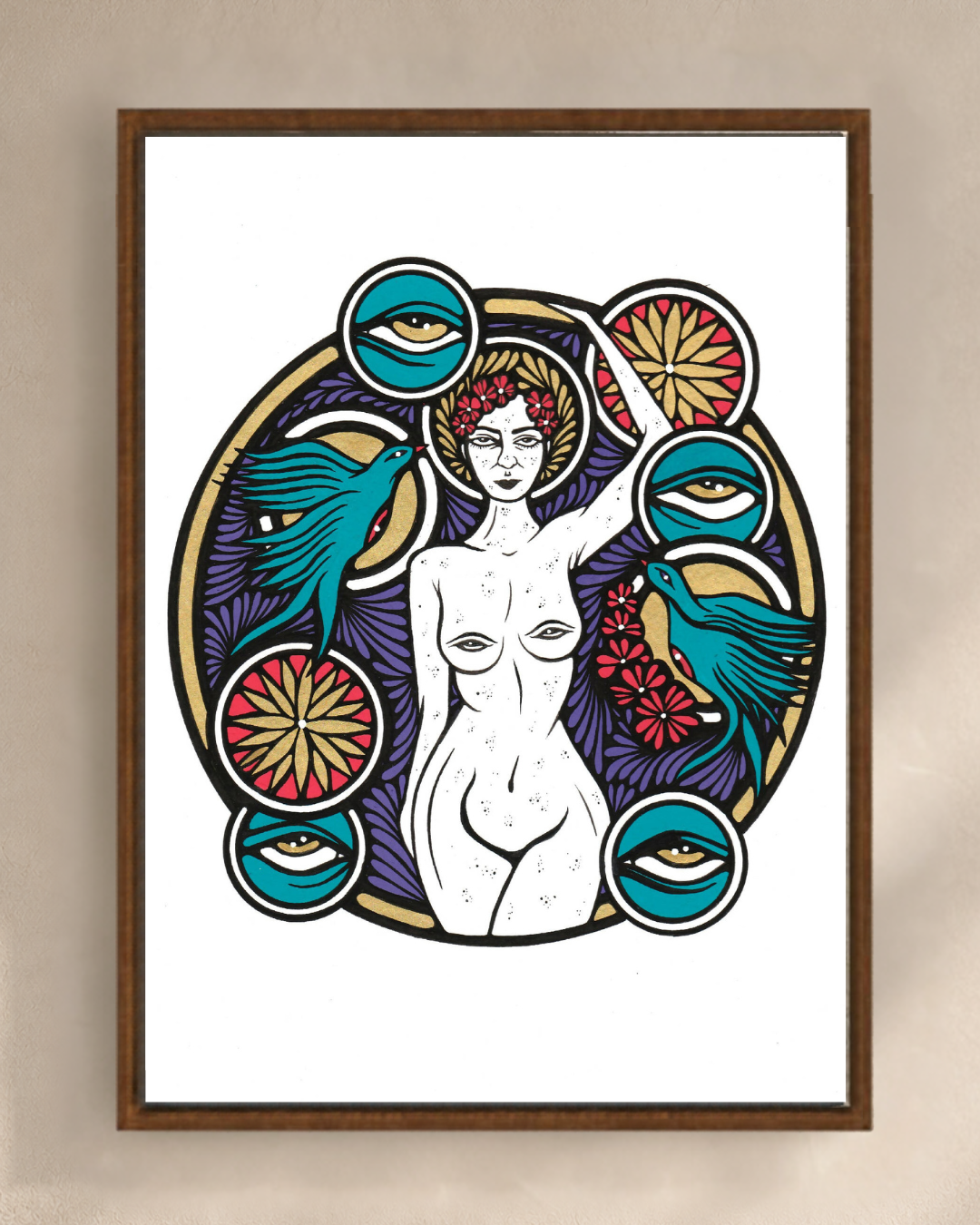 Illustration Oasis de Diane Painson, mise en scène murale