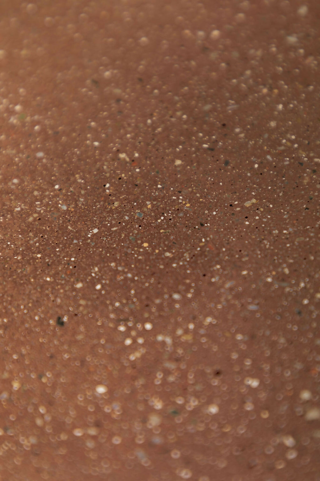 Dessous de plat brun tacheté, texture minérale en gros plan