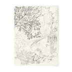 Tirage d’art numéroté en noir et blanc, feuille imprimée avec dessin de végétation.