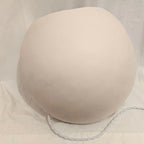 Lampe à poser Bulle blanche en forme de boule, vue arrière avec câble