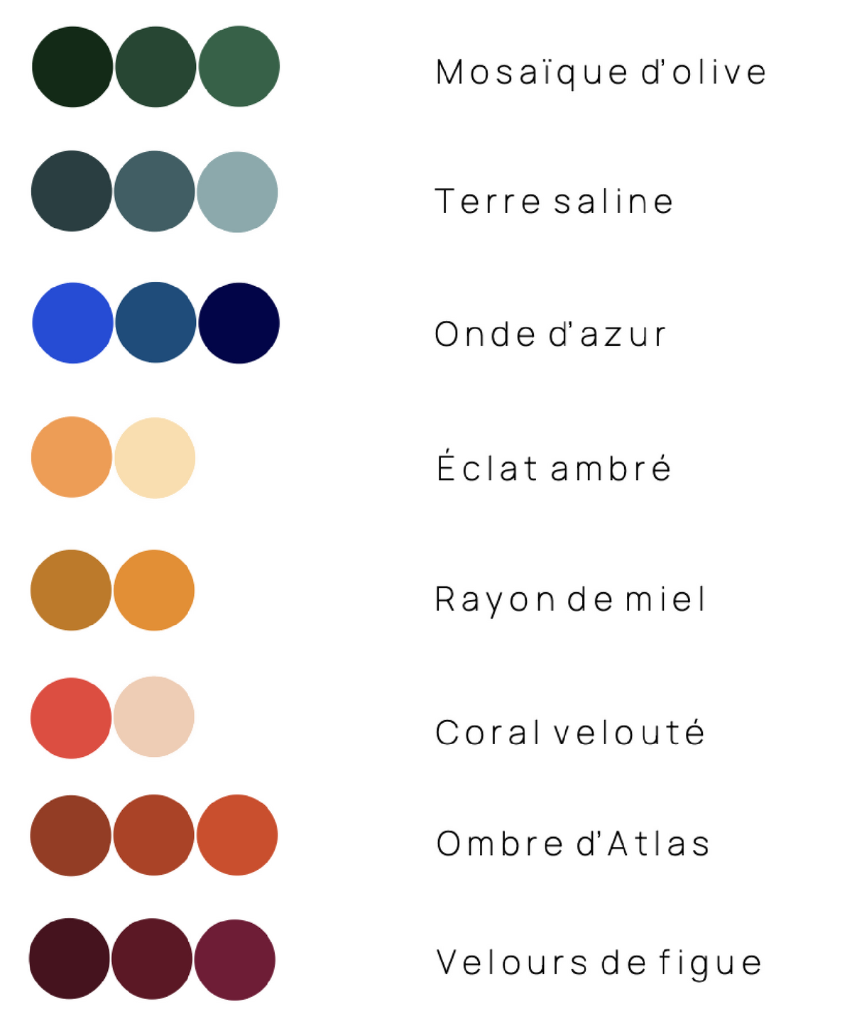 Grande tasse trapèze : palette de couleurs en pastilles (vert, bleu, orange, rose, bordeaux).
