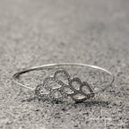 Recycled sterling silver lace bangle