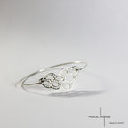 Recycled sterling silver lace bangle