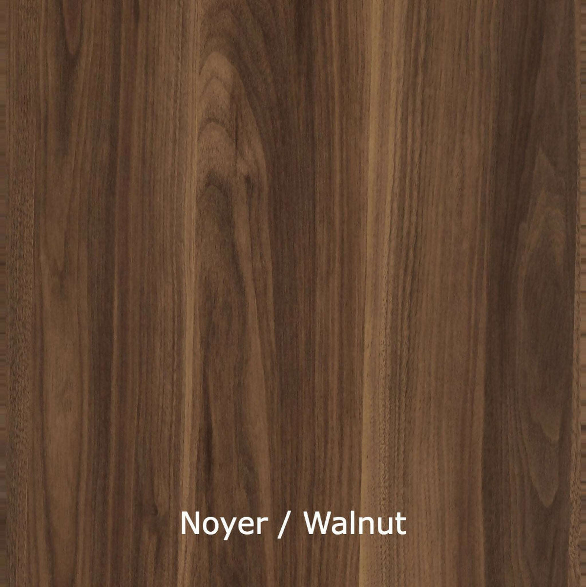 Table d’appoint Darwin en noyer, veinage bois foncé visible