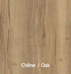 Panneau en bois de chêne clair, grain visible et nœuds naturels