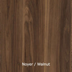 Gros plan du bois de noyer foncé, grain marqué