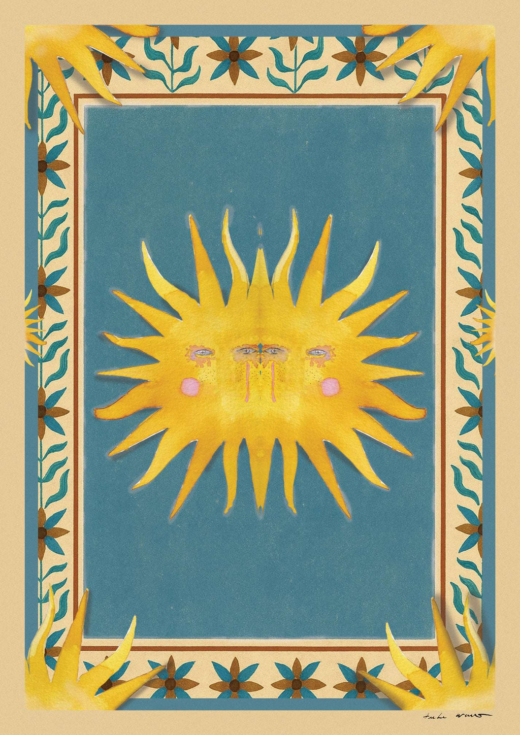 Le Soleil aux deux visages illustration A4