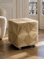 The Sun — Straw marquetry cube