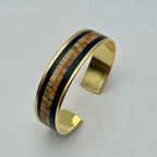 Medium-sized L’Élégante straw marquetry cuff
