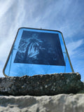 Cadre photo double avec visuel de palmier, format vertical