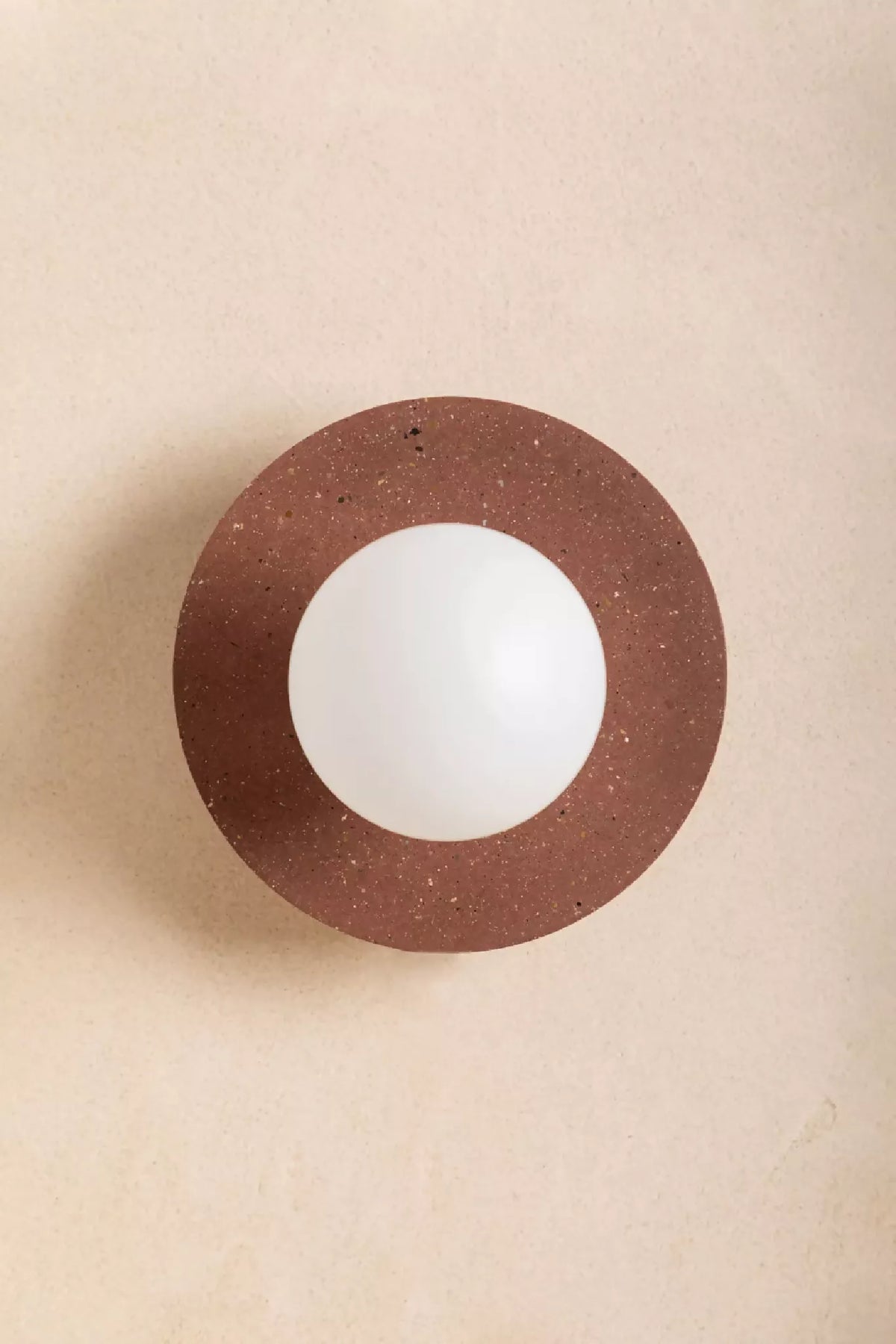 Applique ALBA disque brun avec diffuseur blanc