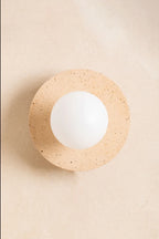 Applique ALBA disque sablé avec diffuseur blanc