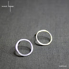 Hammered sterling silver wire earrings